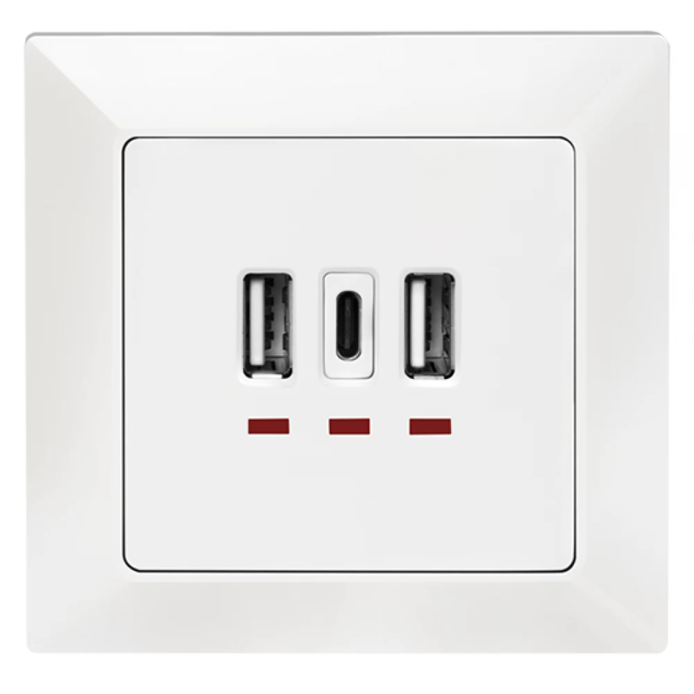 LOGILINK Wall outlet 2x USB-A 1x USB-C