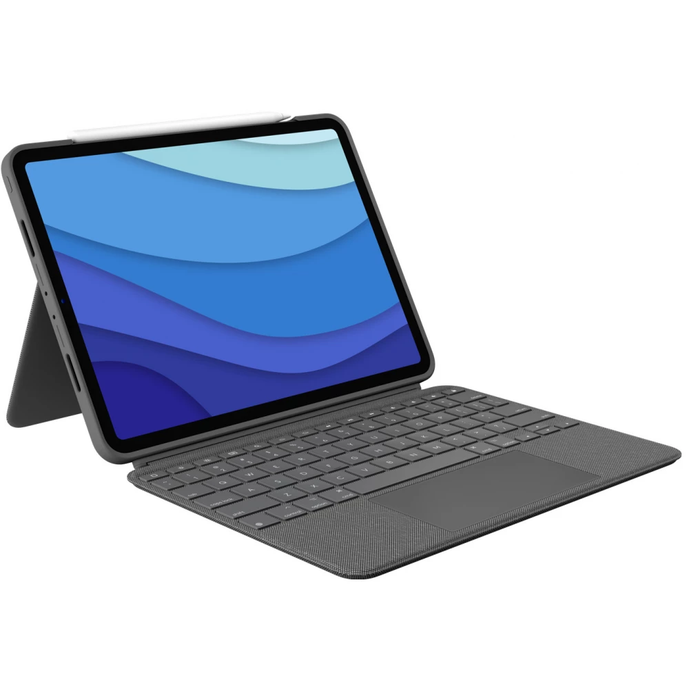 LOGITECH Combo Touch iPad Pro 11" (1. 2. és 3. generációs) Francia oxfordi szürke