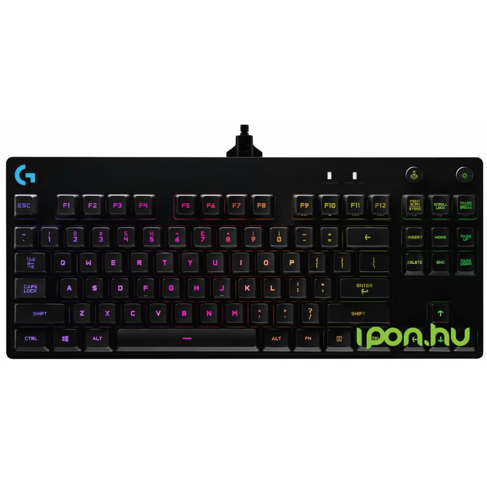 LOGITECH G Pro Mechanikus Gamer Billentyűzet Clicky Német fekete