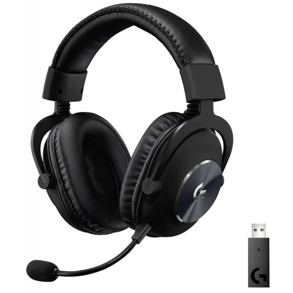 LOGITECH G PRO X Vezeték nélküli gaming fejhallgató 7.1 surround 2.4GHz LightSpeed BLUE VO!CE funkció Fekete