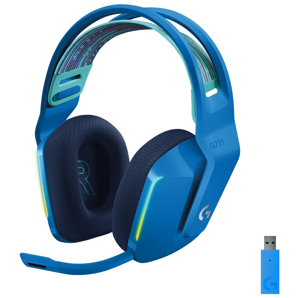 LOGITECH G733 Lightspeed Vezeték nélküli gaming fejhallgató RGB Kék