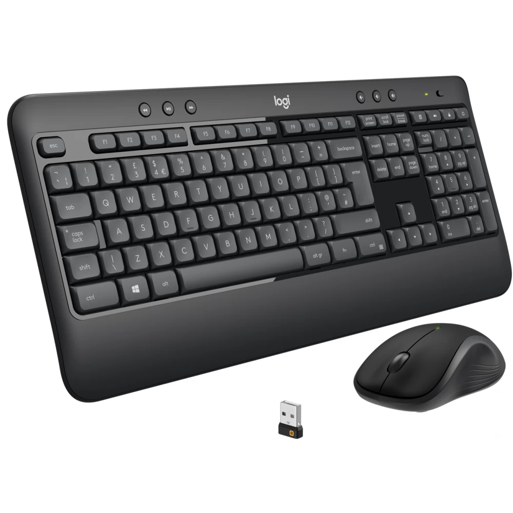 LOGITECH MK540 Advanced vezeték nélküli egér és billentyűzet brit kiosztás - fekete