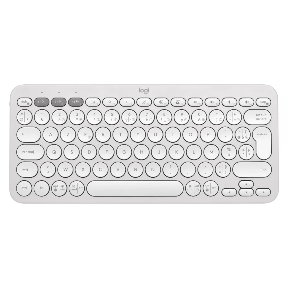 LOGITECH Pebble Keys 2 K380s Bluetooth-billentyűzet US Angol fehér