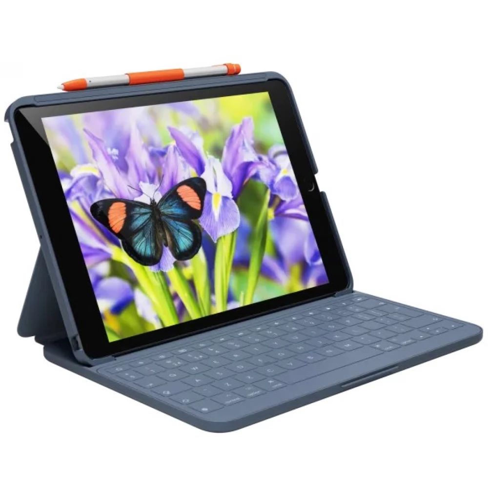 LOGITECH Rugged Lite Billentyűzet védőtok iPad (7. 8. és 9. generáció) Német kék
