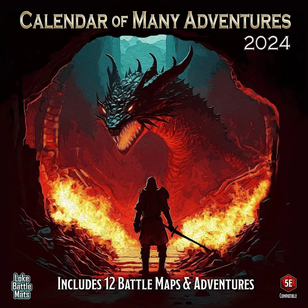 LOKE BATTLEMATS Calendar of Many Adventures 2024 térkép szett