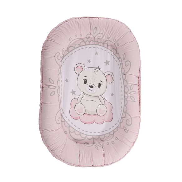 LORELLI 2in1 babafészek - Rózsaszín maci