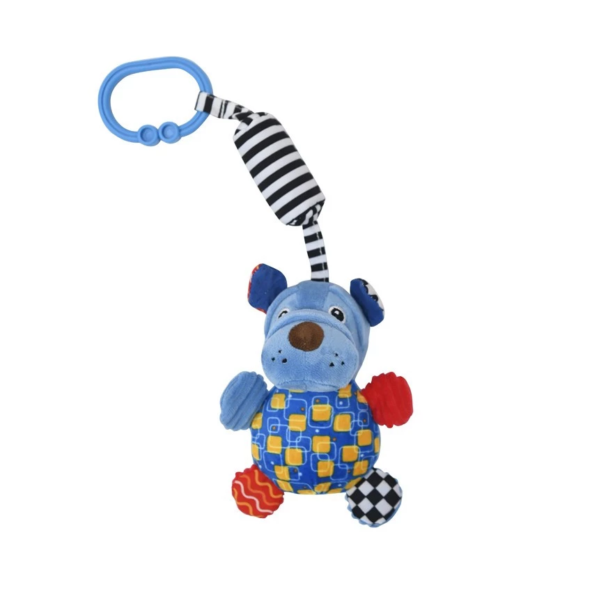 LORELLI Toys Campanula plüss babakocsi játék - kék kutya