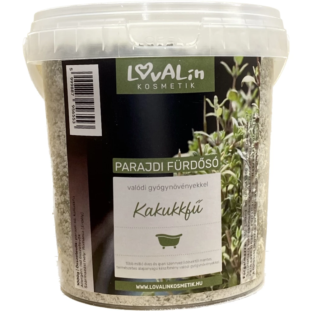 LOVALIN Lovalin parajdi fürdősó valódi gyógynövénnyel kakukkfűvel 1000 g
