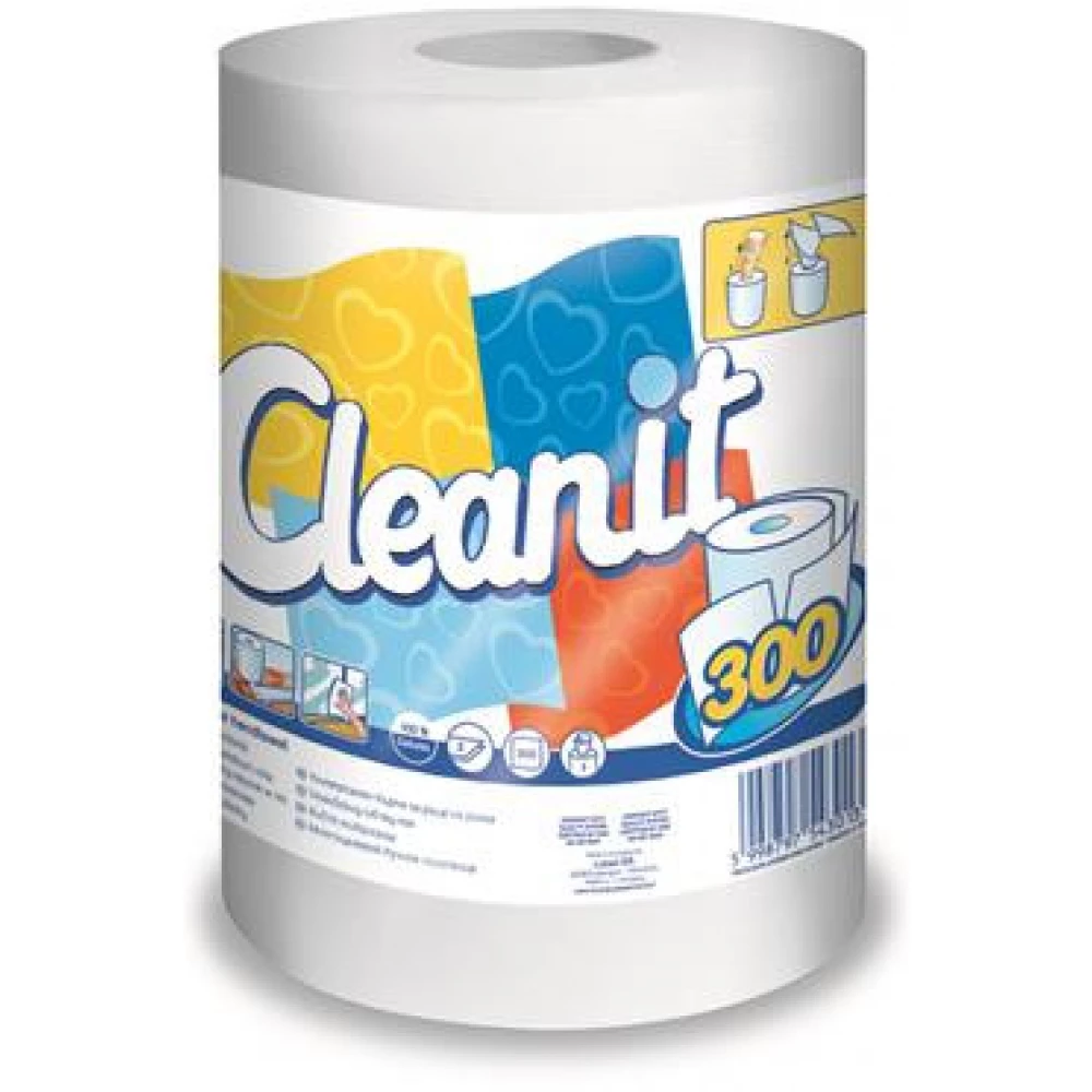 LUCART CLEANIT 300 Törlőkendő tekercses univerzális 2 rétegű fehér