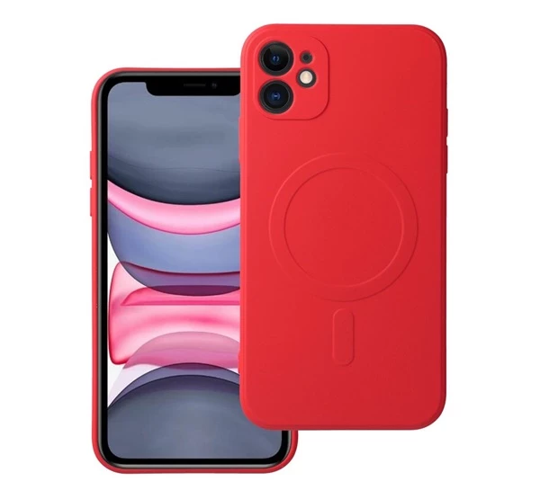 Magsafe szilikon tok Apple iPhone 11 piros