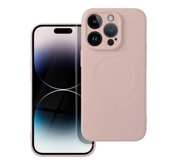 Magsafe szilikon tok Apple iPhone 14 Pro rózsaszín