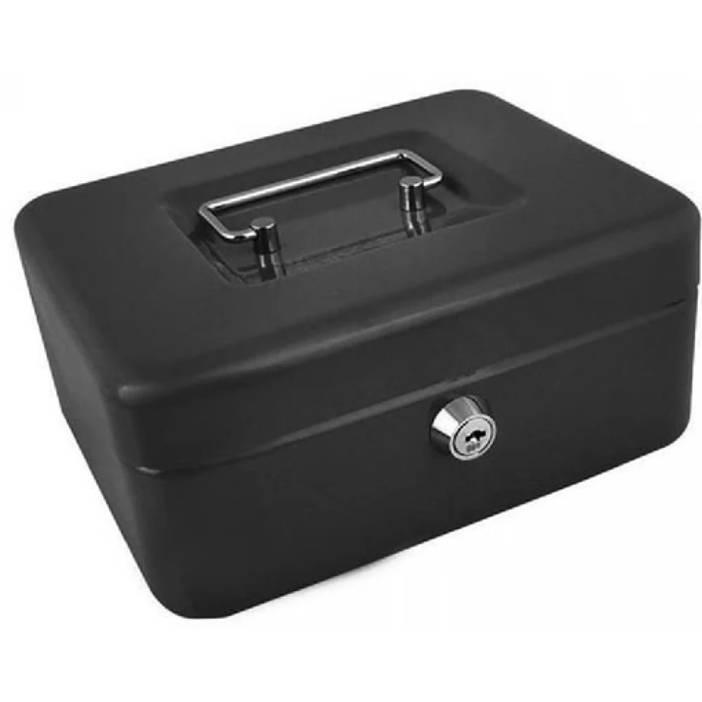 MALATEC fém kulcsos pénzkazetta 20 x 16 x 9cm fekete
