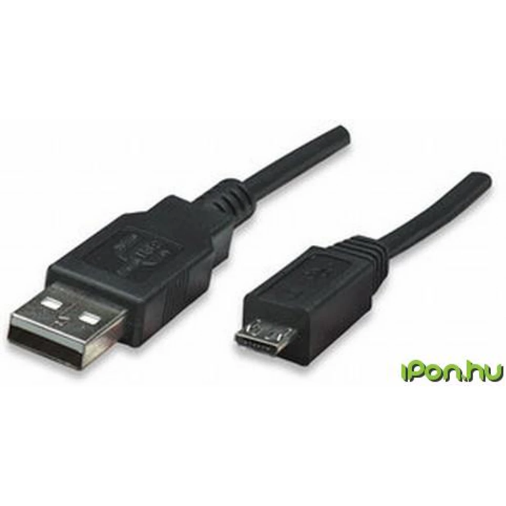 MANHATTAN USB Micro USB Átalakító Fekete 1.8m 307178