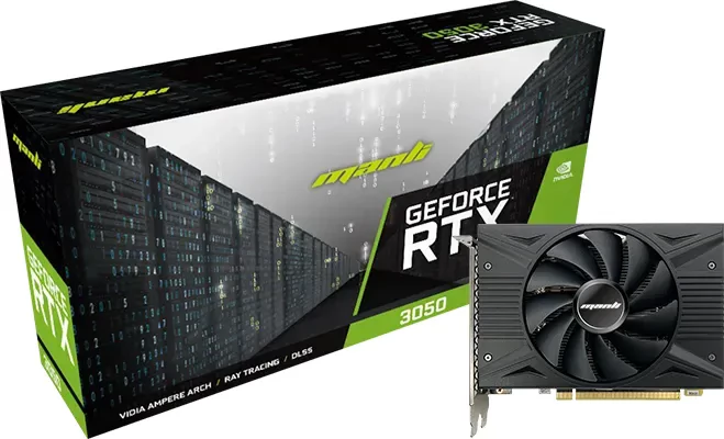 MANLI N64030500M15802 GeForce RTX 3050 8GB GDDR6 Nebula PCIE
