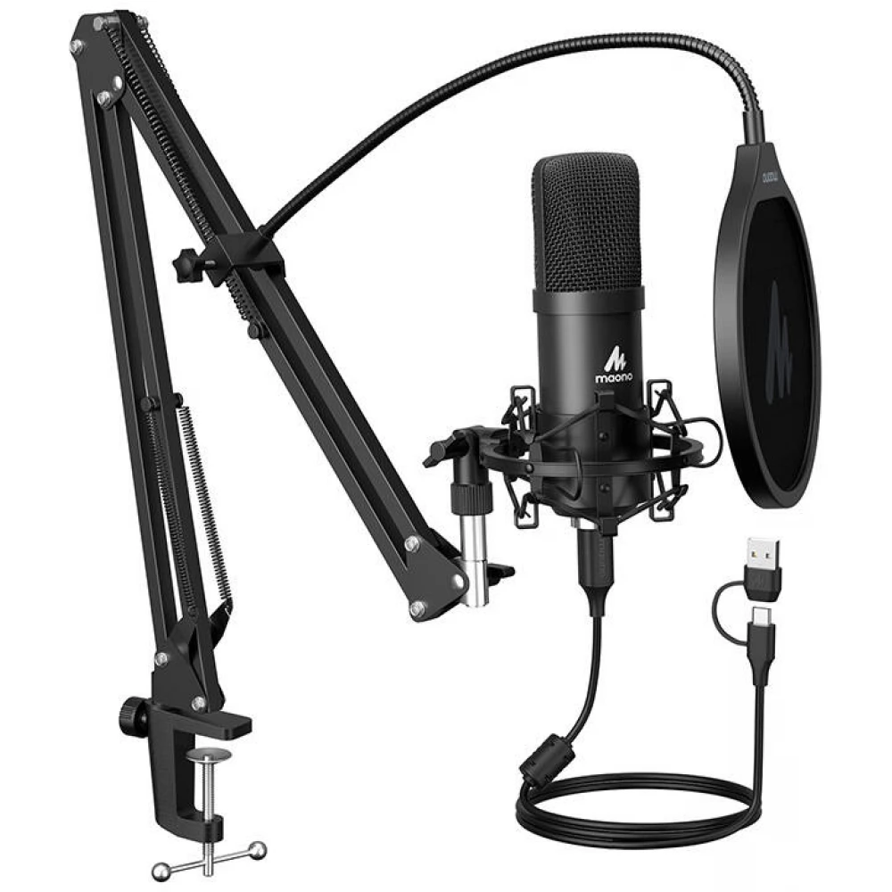 MAONO A04E Professional Podcaster USB mikrofon fekete