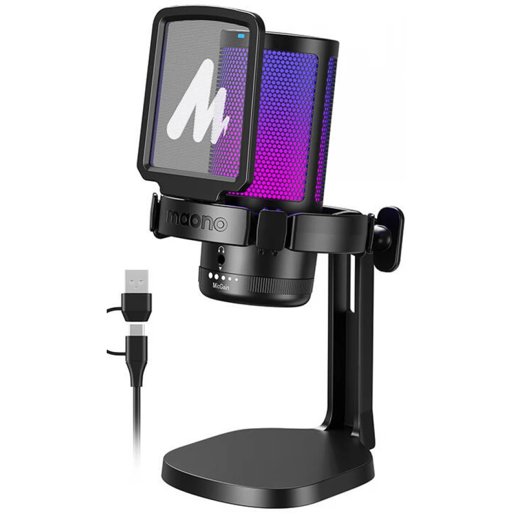 MAONO DGM20 Gamer USB mikrofon fekete