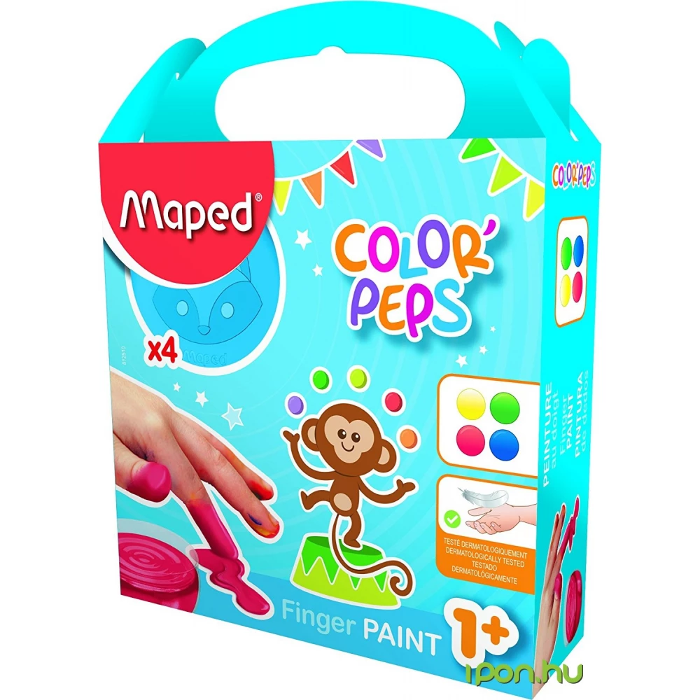 MAPED 812510 Ujjfesték alap színek 4x80 g