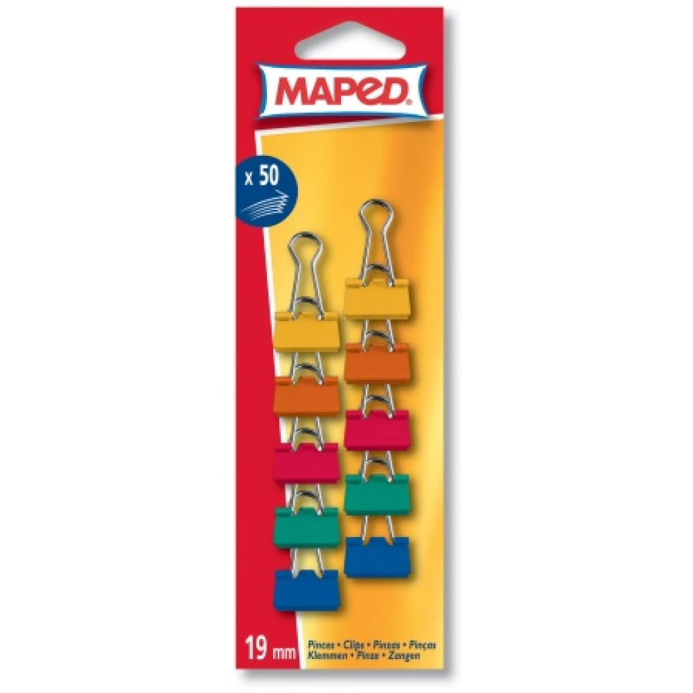 MAPED Binder kapocs 19 mm vegyes színű 10 db/bliszter