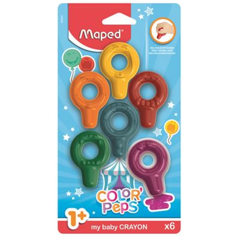 MAPED Color`Peps Baby zsírkréta 6 különböző szín
