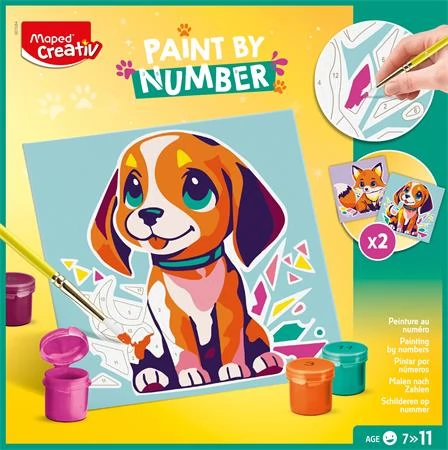 MAPED CREATIV Paint by number kutya és róka számfestő készlet