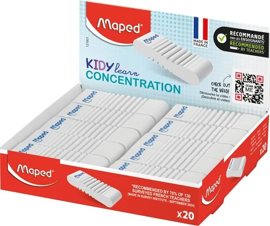 MAPED Kidy Learn Concentration Radír display 20 darabos
