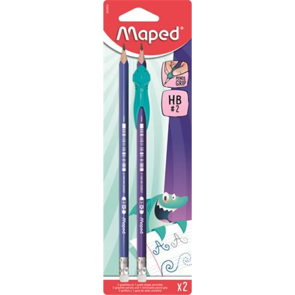 MAPED Kidy Learn Grafitceruza radírral HB ceruzafogóval 2 db