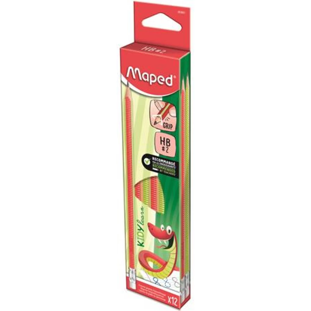 MAPED Kidy Learn Írástanuló grafitceruza radírral HB 12 db