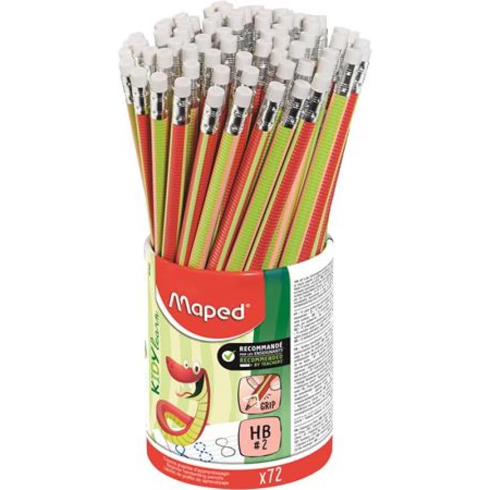 MAPED Kidy Learn Írástanuló grafitceruza radírral HB 72 db
