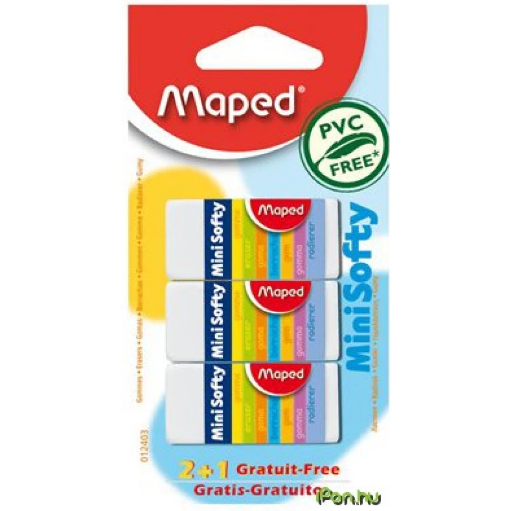 MAPED Mini Softy radír 3 db/bliszter