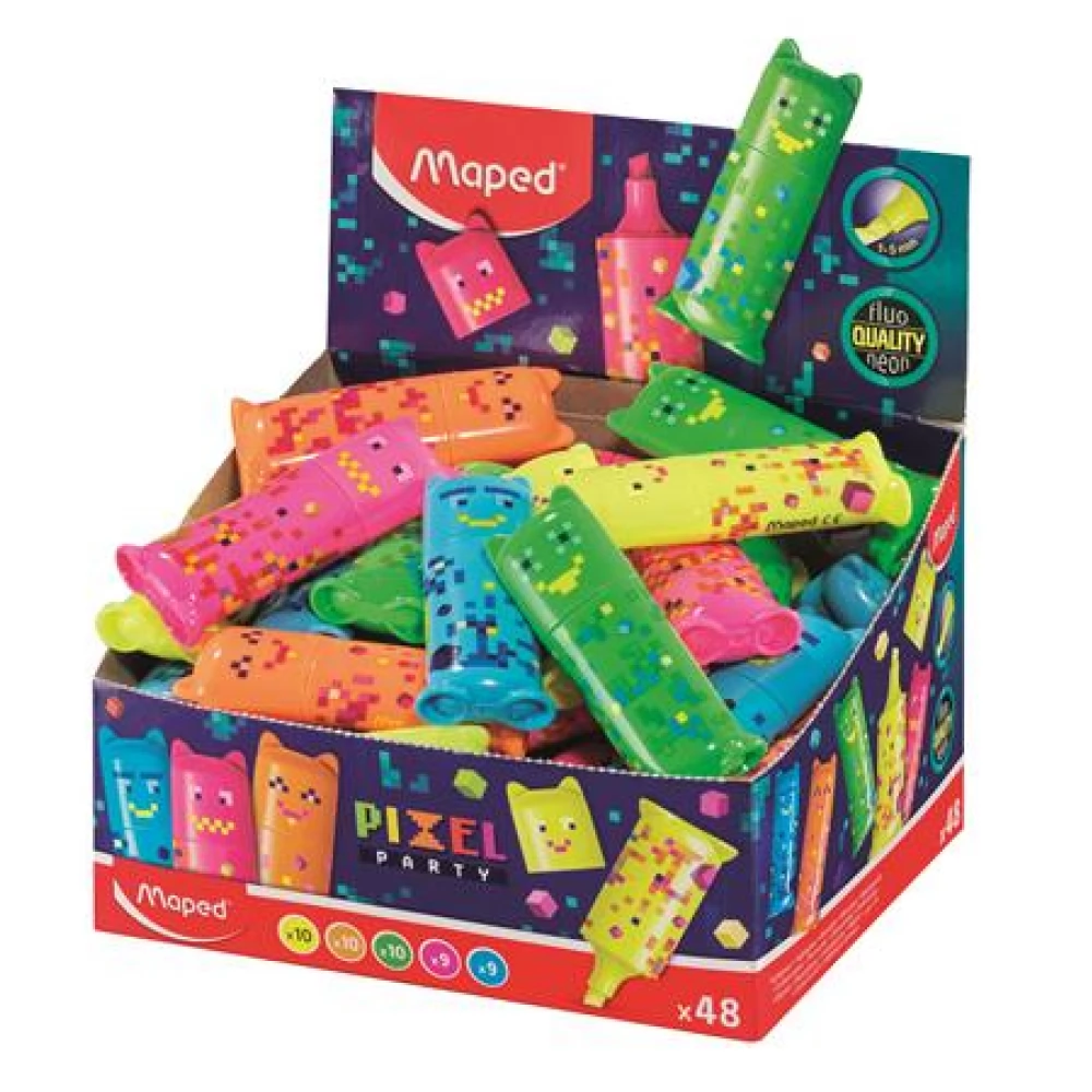 MAPED Pixel Party Mini Szövegkiemelő display 1-5 mm 5 szín 48db