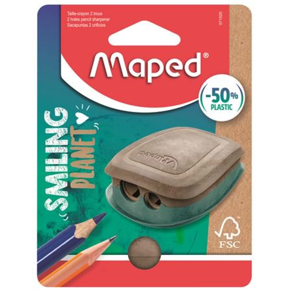 MAPED Smiling Planet Hegyező kétlyukú tartályos műanyag FSC