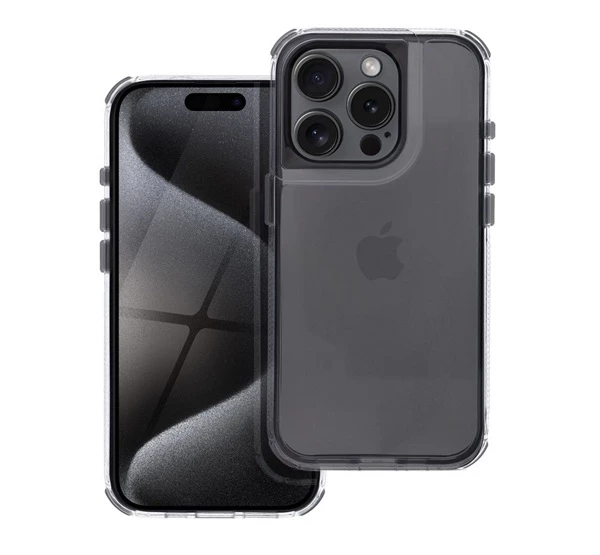 MATRIX Apple iPhone 16 Plus hátlap tok kameravédő peremmel fekete