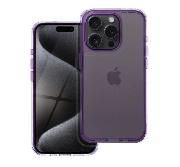 MATRIX Apple iPhone 16 Pro Max hátlap tok kameravédő peremmel lila