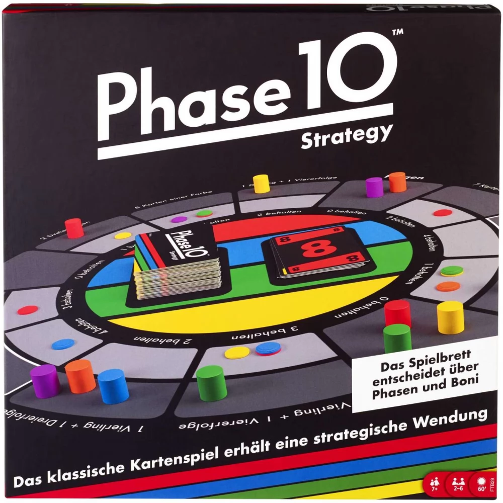 MATTEL Phase 10 stratégiai társasjáték NÉMET nyelvű