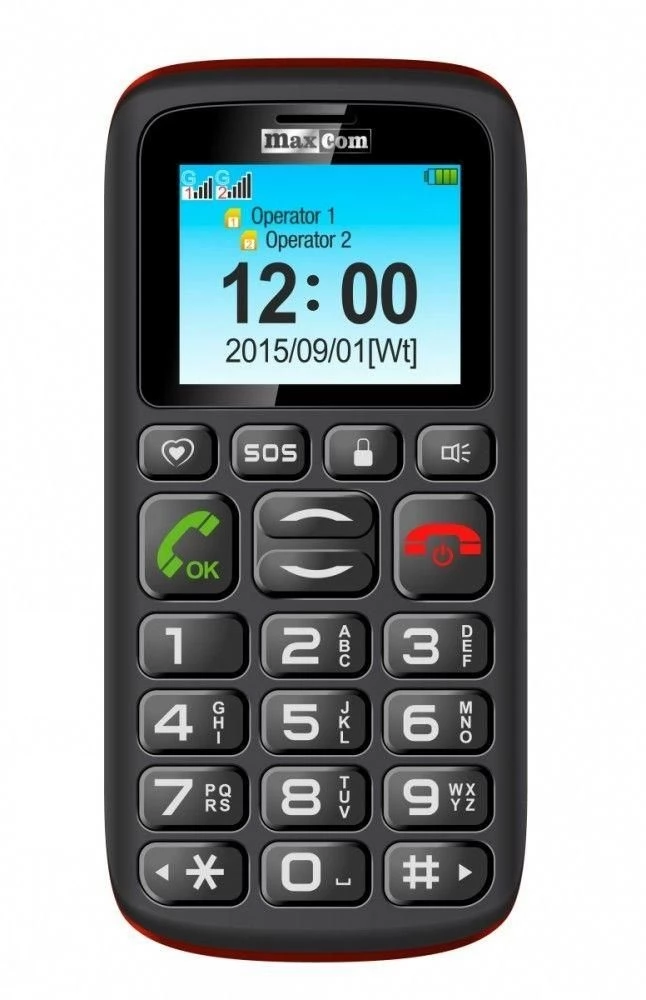 MAXCOM MM428 L DS fekete