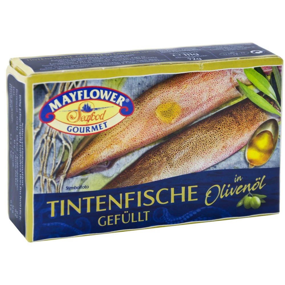 MAYFLOWER Mayflower töltött tintahaldarabok olajban 110 g