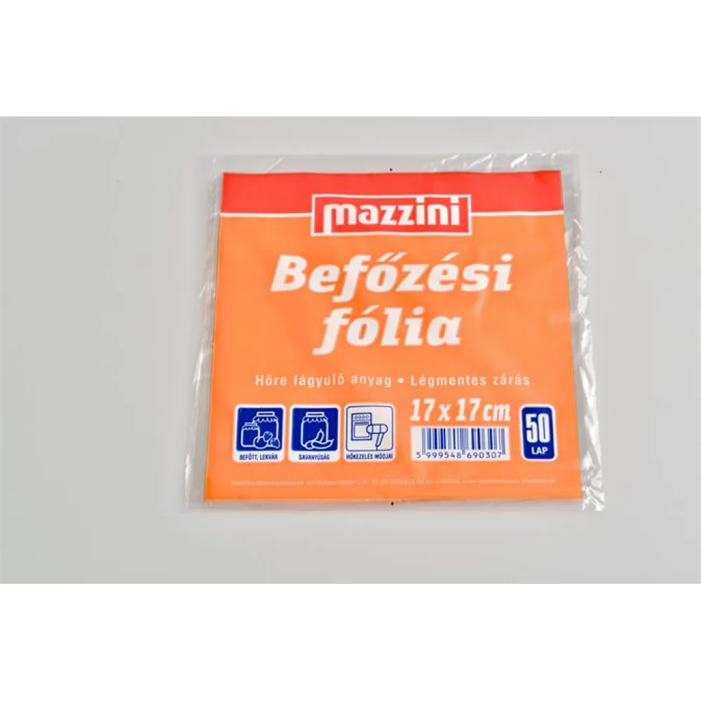 MAZZINI 103070 Befőzési fólia 50 db 17x17 cm