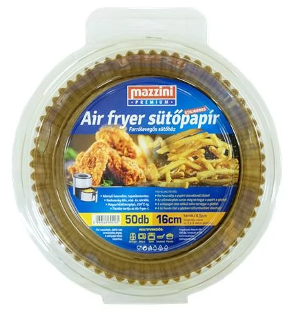 MAZZINI Air Fryer készülékhez Sütőpapír szilikonos kerek 16cm 50db