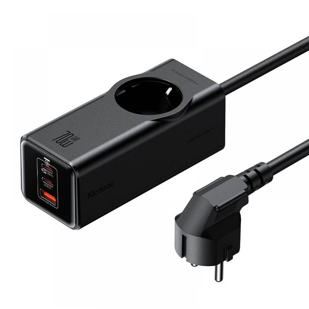 MCDODO CH-4620 Hosszabbító 2x USB-A 1x USB-C 1.5m fekete