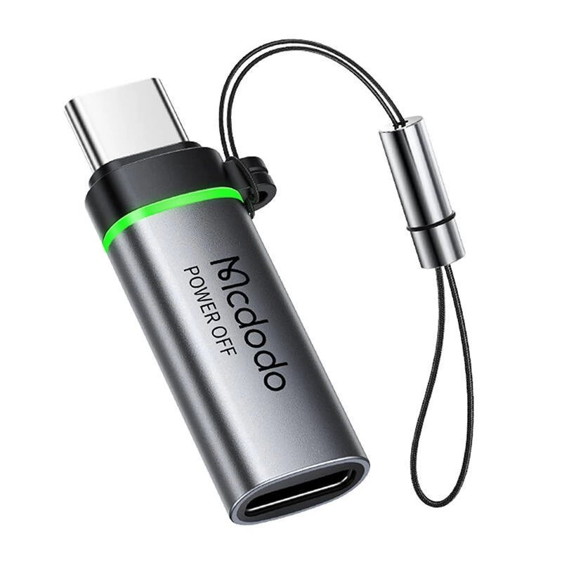 MCDODO Lightning USB 2.0 Type C Töltő/adat Szürke 5cm OT-6010