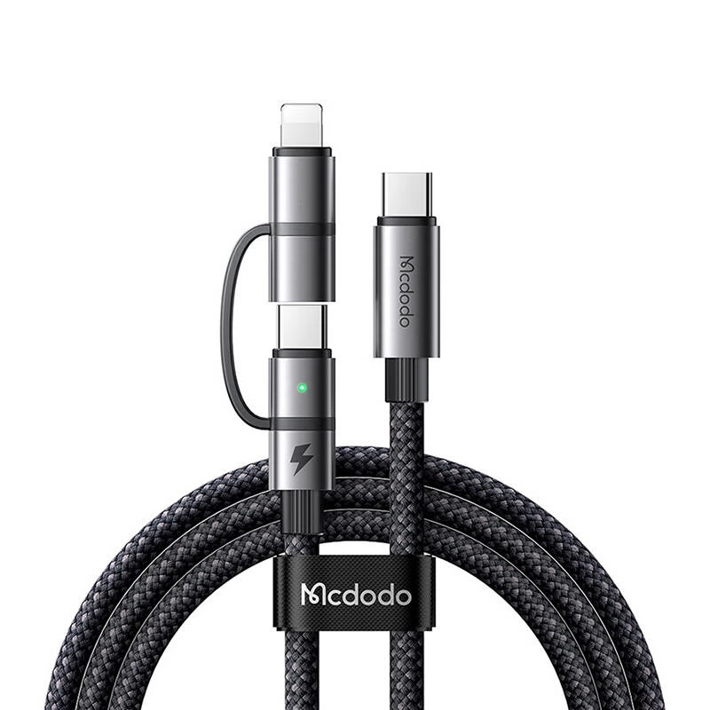 MCDODO USB 2.0 Type C Lightning + USB Type C Átalakító Fekete 1.2m CA-0450