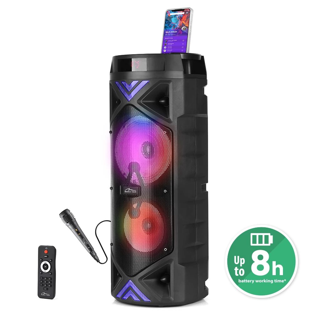 MEDIA-TECH MT3182 FUNBOX KEG PRO XXL Party Hangszóró mikrofonnal