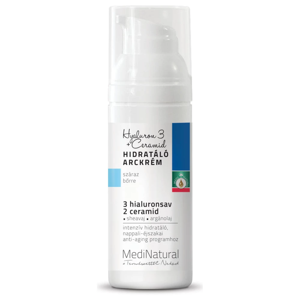 Medinatural hyaluron 3+ceramid hidratáló arckrém 50 ml