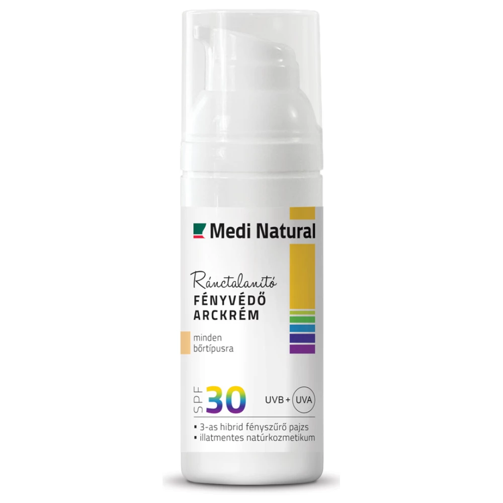 Medinatural spf30 ránctalanító fényvédő arckrém 50 ml