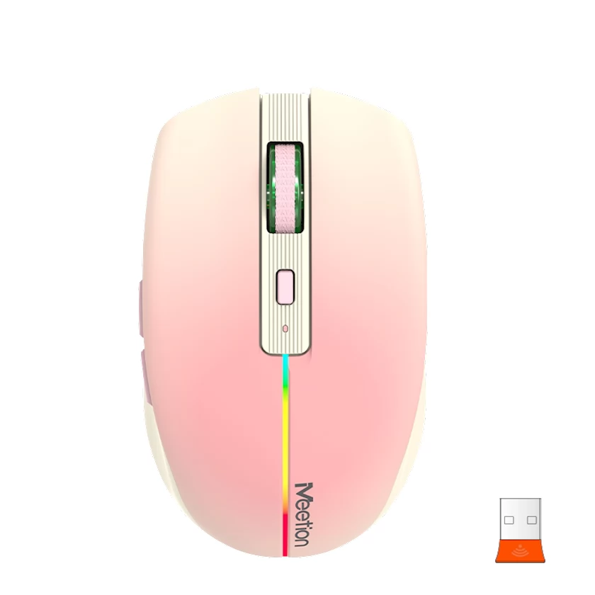 MEETION BTM002 Silent Wireless rózsaszín