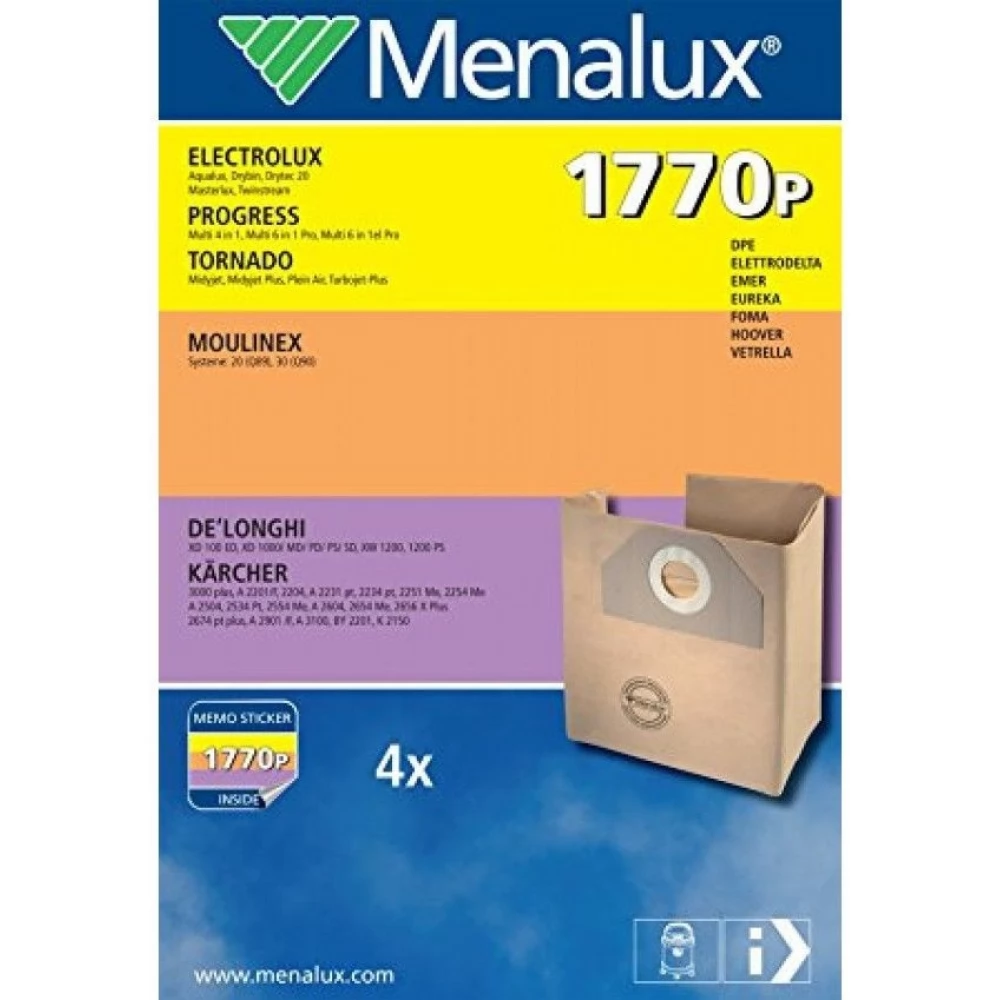 MENALUX 1770P Papír porzsák 4 db +1 motorszűrő