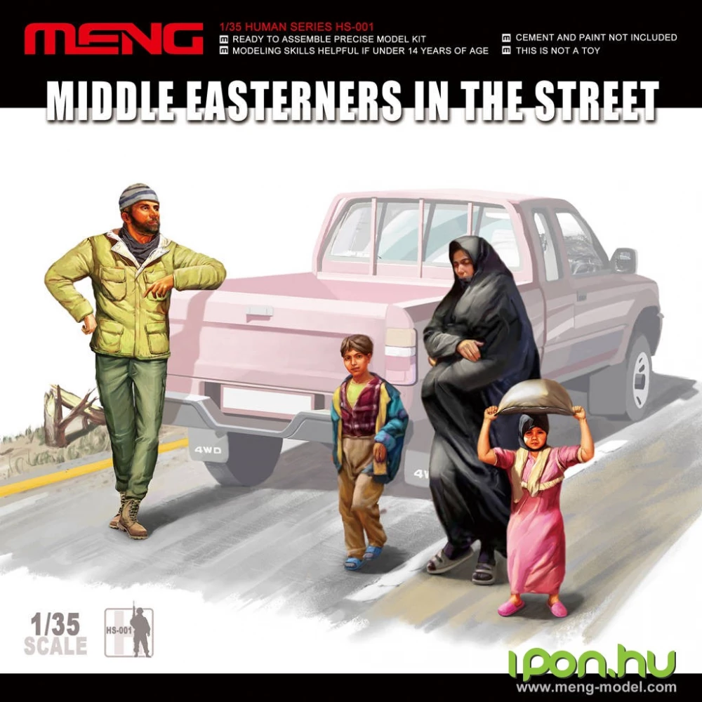 MENG 1/35 Közép-Keleti emberek az utcán szett katonai modell figura