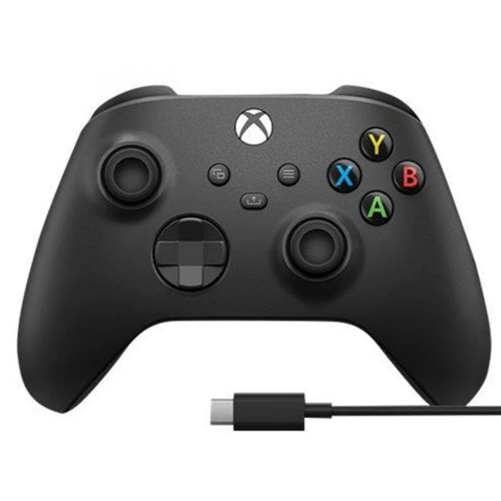 MICROSOFT Xbox Series X vezeték nélküli kontroller fekete + vezeték PC-hez