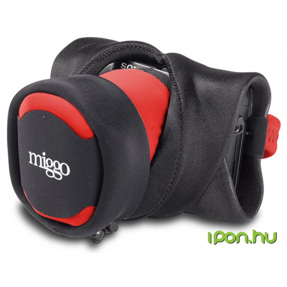 MIGGÖ Grip & Wrap Mirrorless fekete-piros