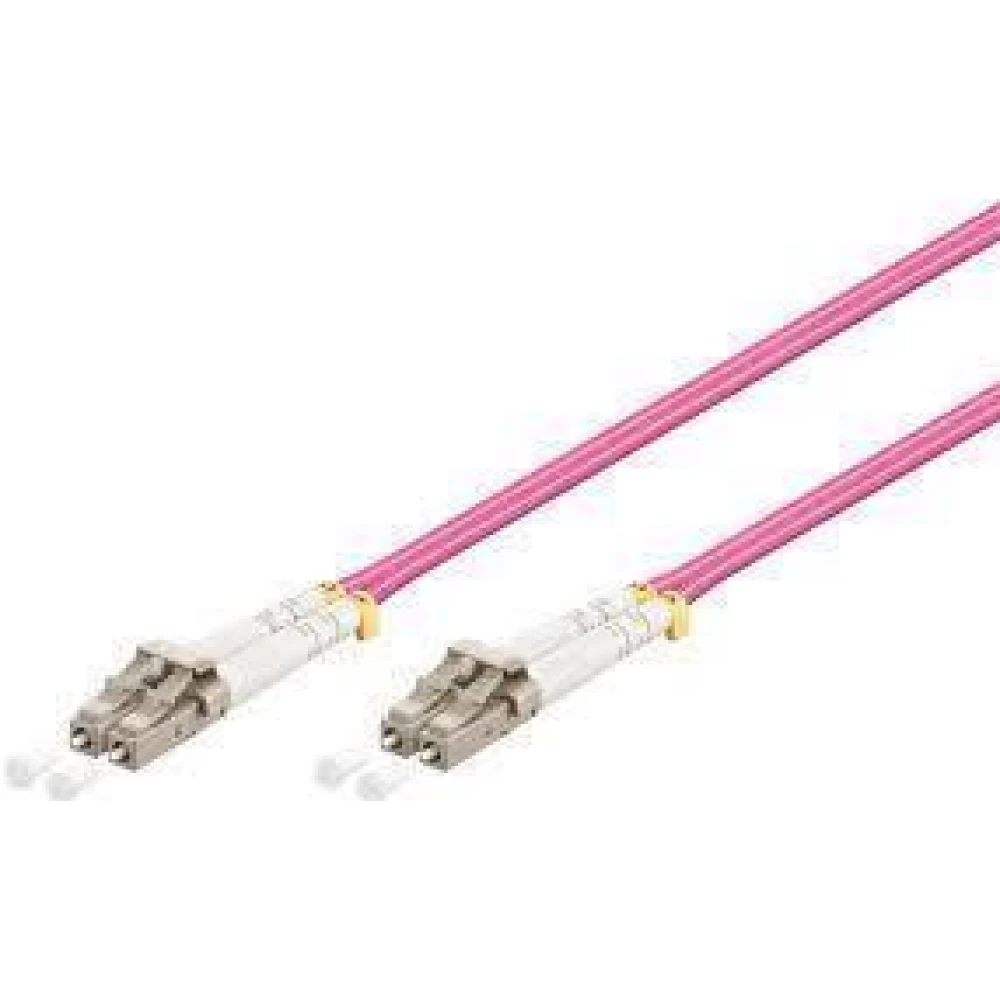 MIKROTIK Fiber Optic LC/UPC Összekötő Rózsaszín 1m FPC-LCU-LCU-OM4-1M-D